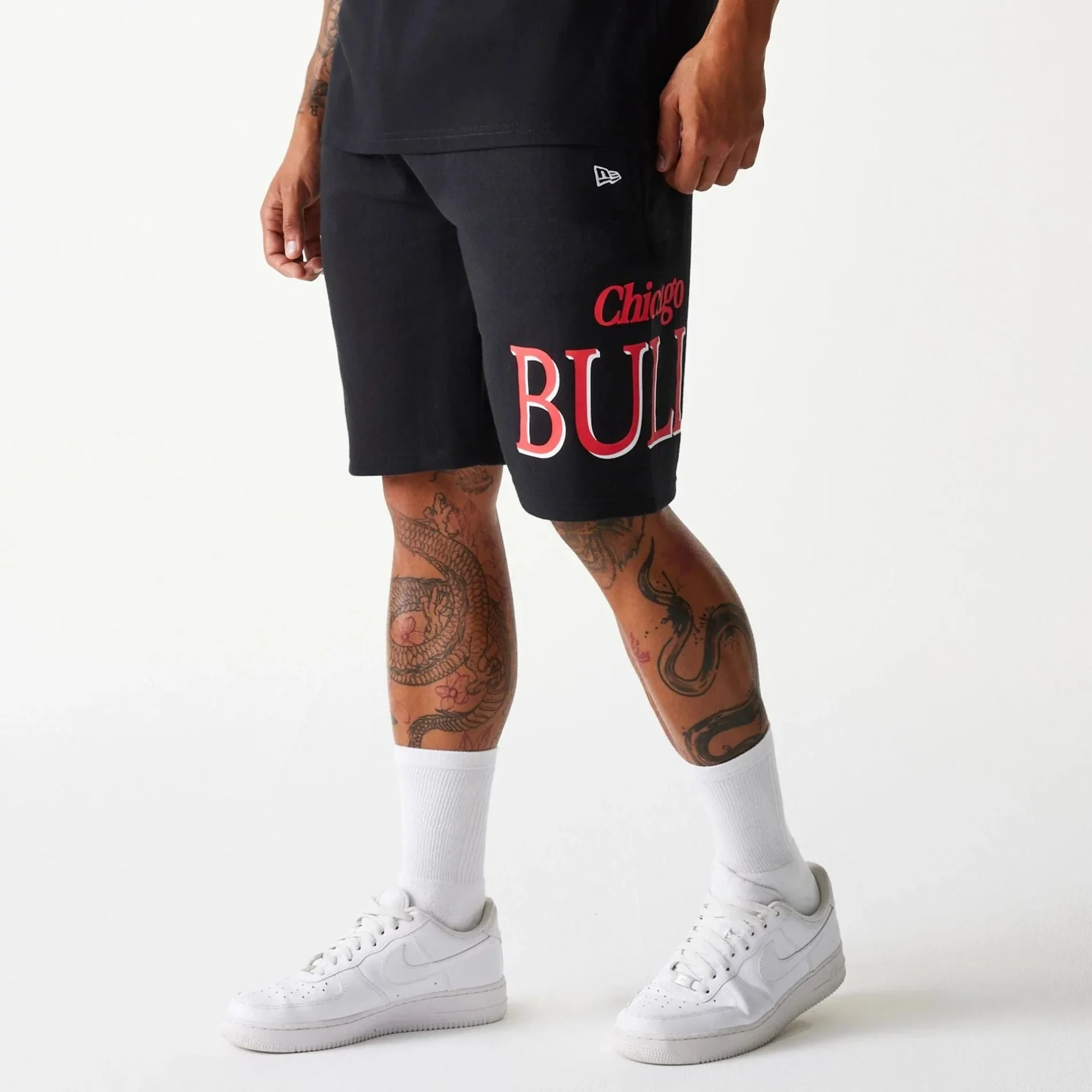 New Era Къси панталони Chicago Bulls NBA Team Graphic Black Shorts